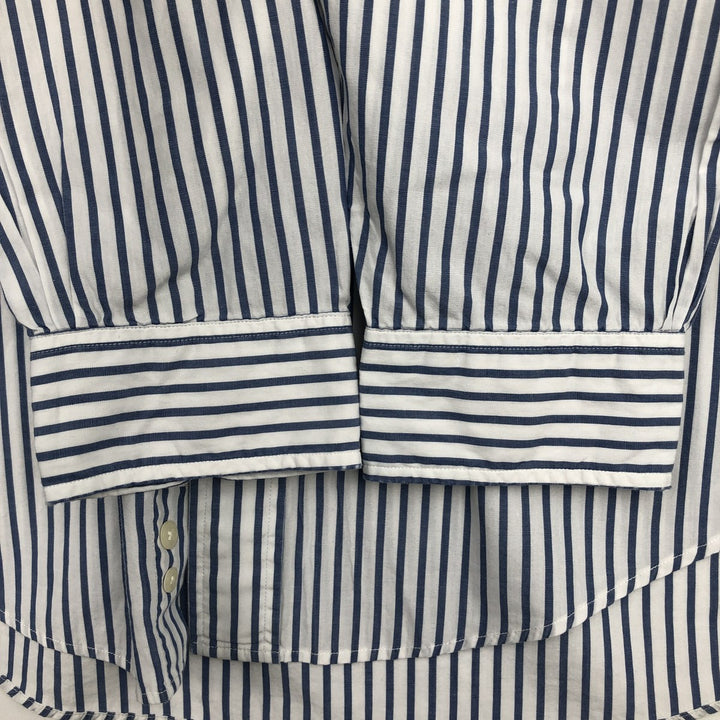 Brooks Brothers Est.1818 Long Sleeve Cotton Striped Shirt, Men's Size L cotton white type Vintage Second Hand