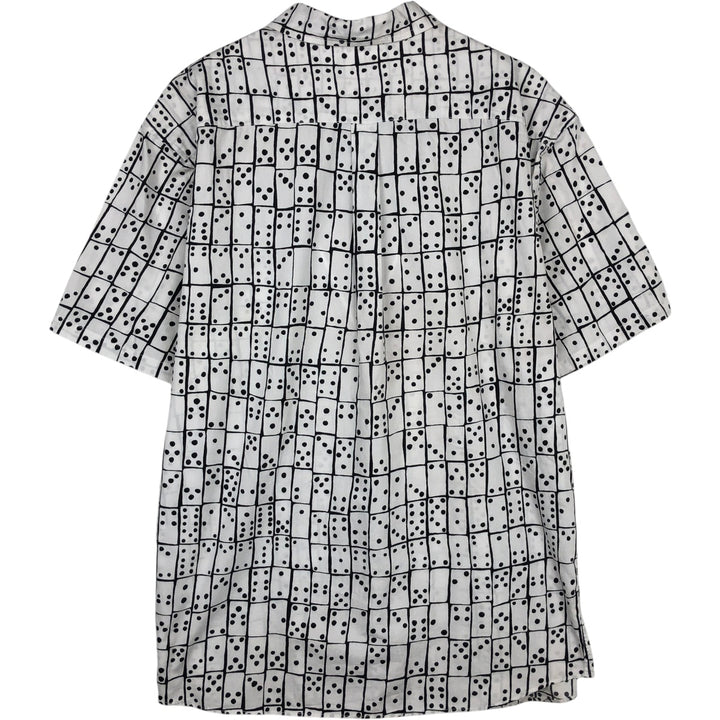 Stussy all-over print short-sleeved cotton shirt, men's size XXL cotton white type Vintage Second Hand