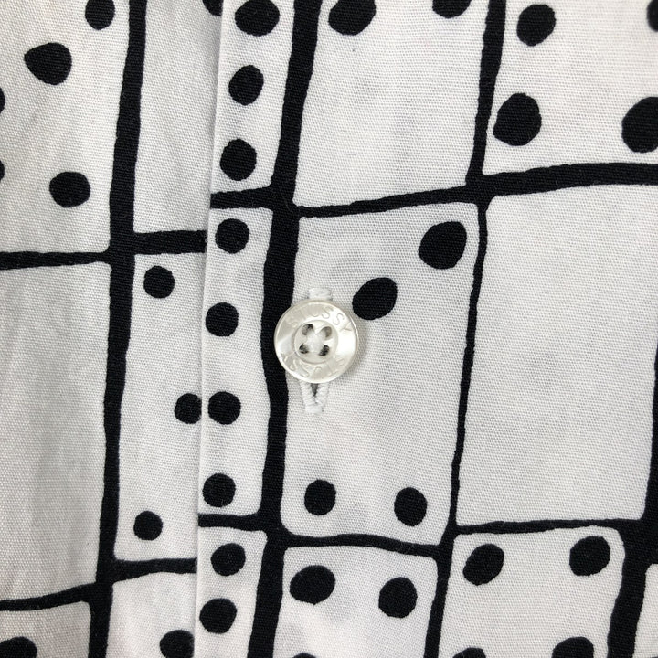 Stussy all-over print short-sleeved cotton shirt, men's size XXL cotton white type Vintage Second Hand