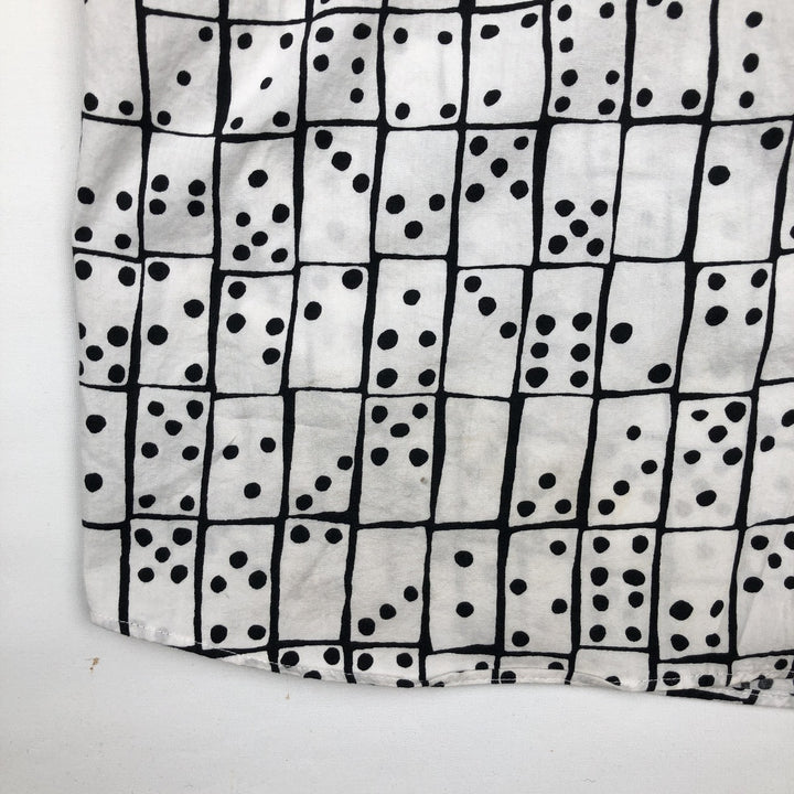 Stussy all-over print short-sleeved cotton shirt, men's size XXL cotton white type Vintage Second Hand