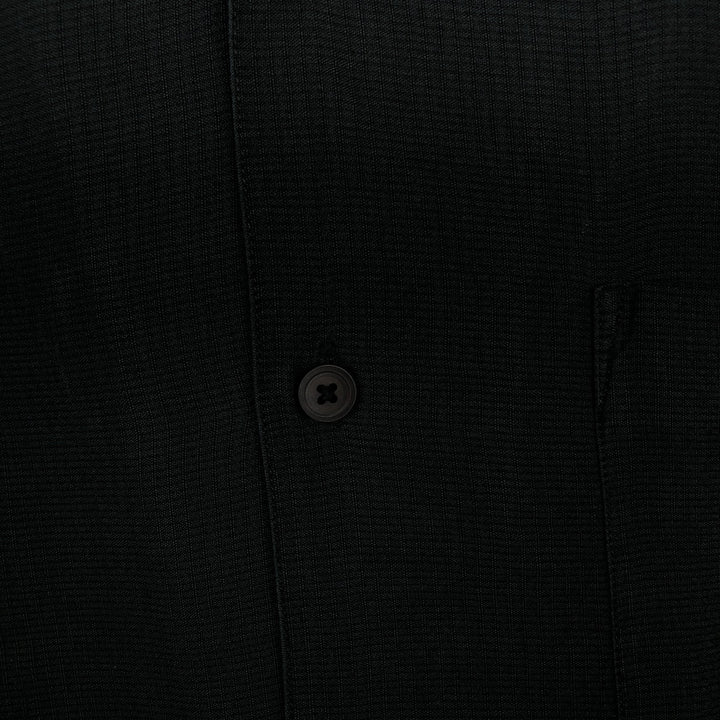Perry Ellis PERRY ELLIS Short Sleeve Open Collar Silk Shirt Box Shirt Men's L Size silk black type Vintage Second Hand