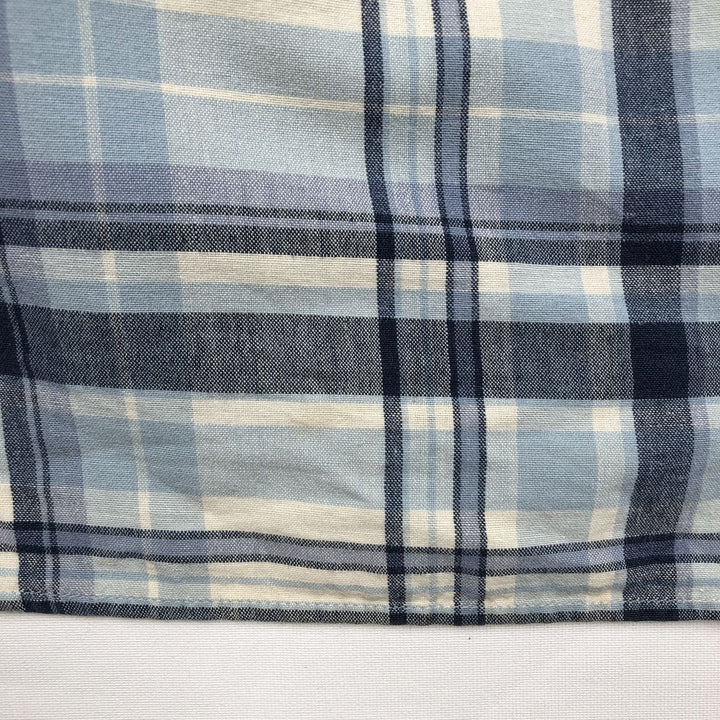 Ralph Lauren BLAKE short sleeve button down check shirt, men's size L cotton Blue type light blue Vintage Second Hand