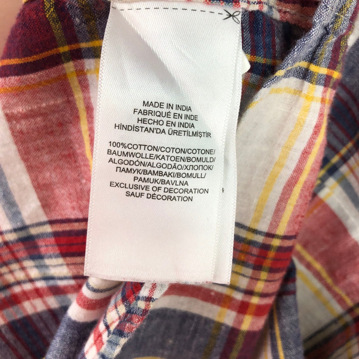 Ralph Lauren Classic Fit short sleeve button down check shirt, men's size XL cotton white type Vintage Second Hand