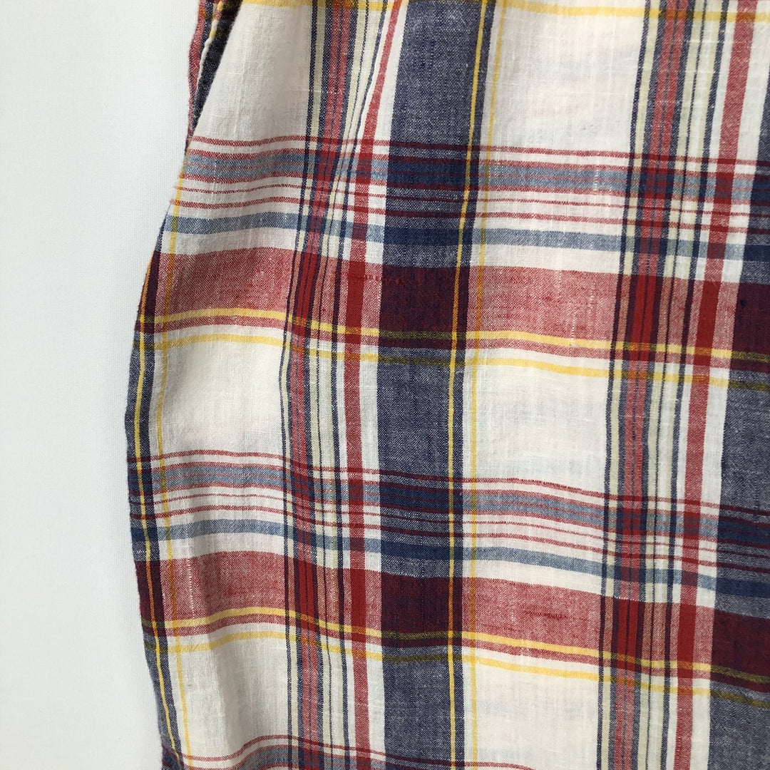 Ralph Lauren Classic Fit short sleeve button down check shirt, men's size XL cotton white type Vintage Second Hand