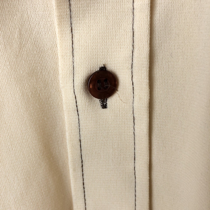 1970'S Sears The Men's Store Long-Sleeve Polyester Shirt, Men's Size L (approx.), Vintage polyester unbleached Vintage Second Hand