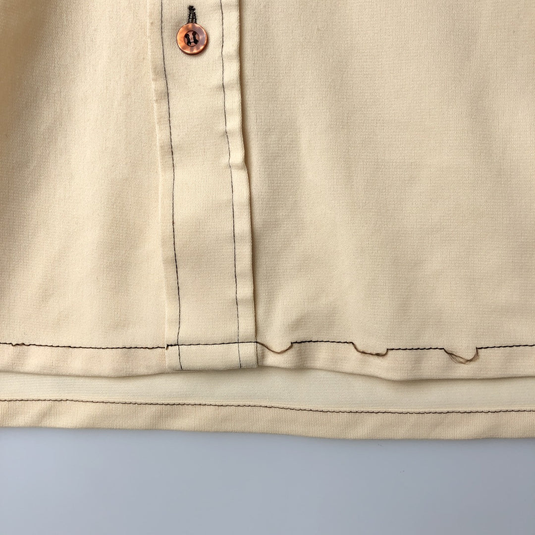 1970'S Sears The Men's Store Long-Sleeve Polyester Shirt, Men's Size L (approx.), Vintage polyester unbleached Vintage Second Hand