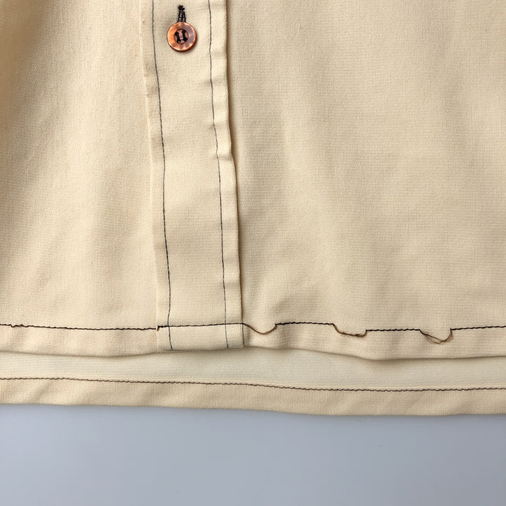 1970'S Sears The Men's Store Long-Sleeve Polyester Shirt, Men's Size L (approx.), Vintage polyester unbleached Vintage Second Hand
