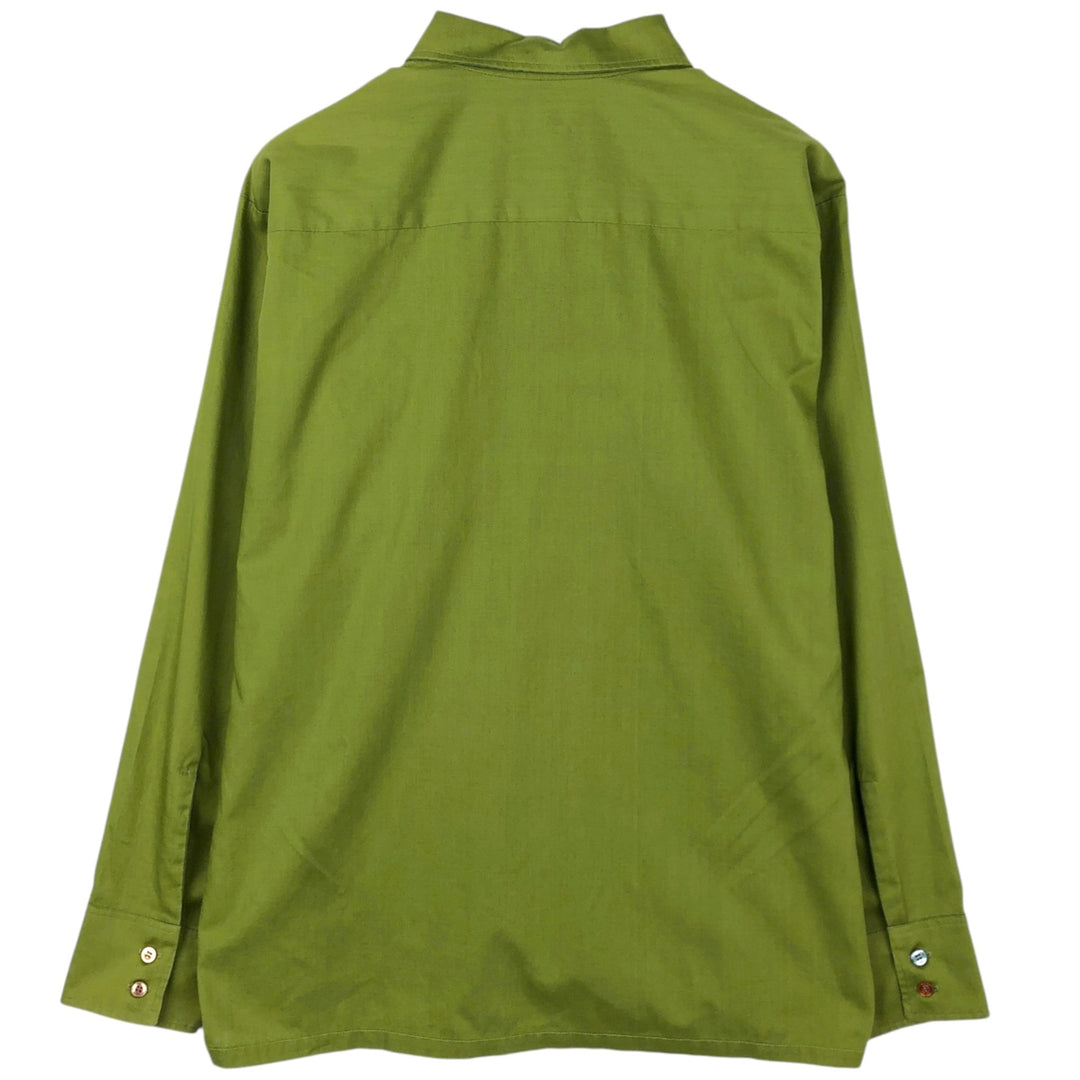 Vintage 1970'S HARWYN long-sleeved polycotton shirt, men's size L cotton green type Vintage Second Hand