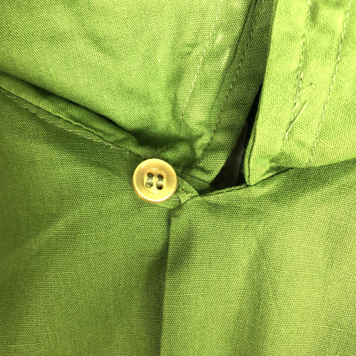 Vintage 1970'S HARWYN long-sleeved polycotton shirt, men's size L cotton green type Vintage Second Hand