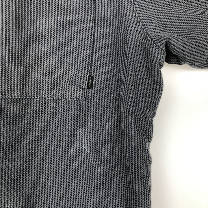 Nike 6.0 Hooded Long Sleeve Cotton Striped Shirt, Men's Size Medium cotton navy blue type Vintage Second Hand