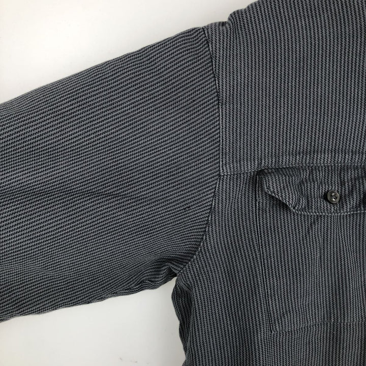 Nike 6.0 Hooded Long Sleeve Cotton Striped Shirt, Men's Size Medium cotton navy blue type Vintage Second Hand
