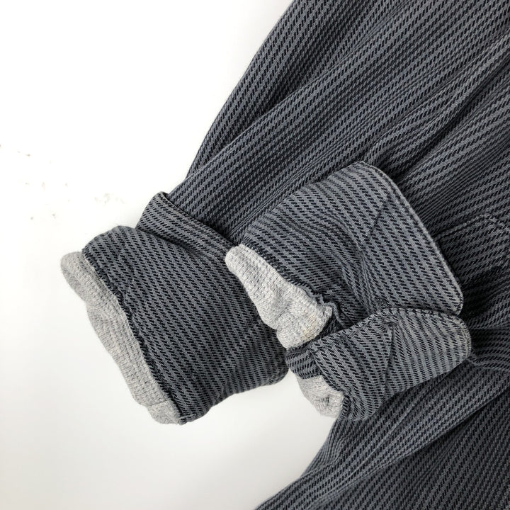 Nike 6.0 Hooded Long Sleeve Cotton Striped Shirt, Men's Size Medium cotton navy blue type Vintage Second Hand