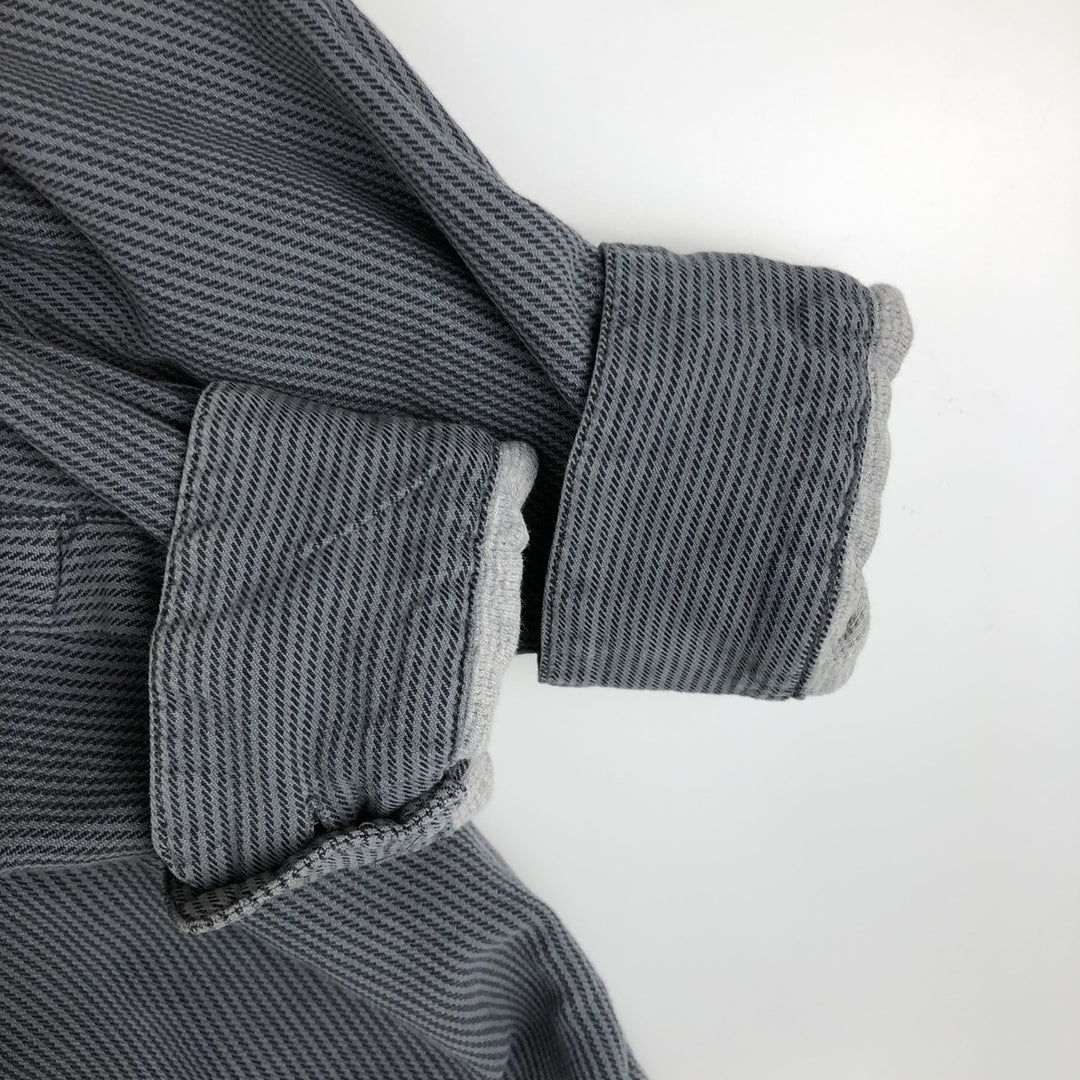 Nike 6.0 Hooded Long Sleeve Cotton Striped Shirt, Men's Size Medium cotton navy blue type Vintage Second Hand