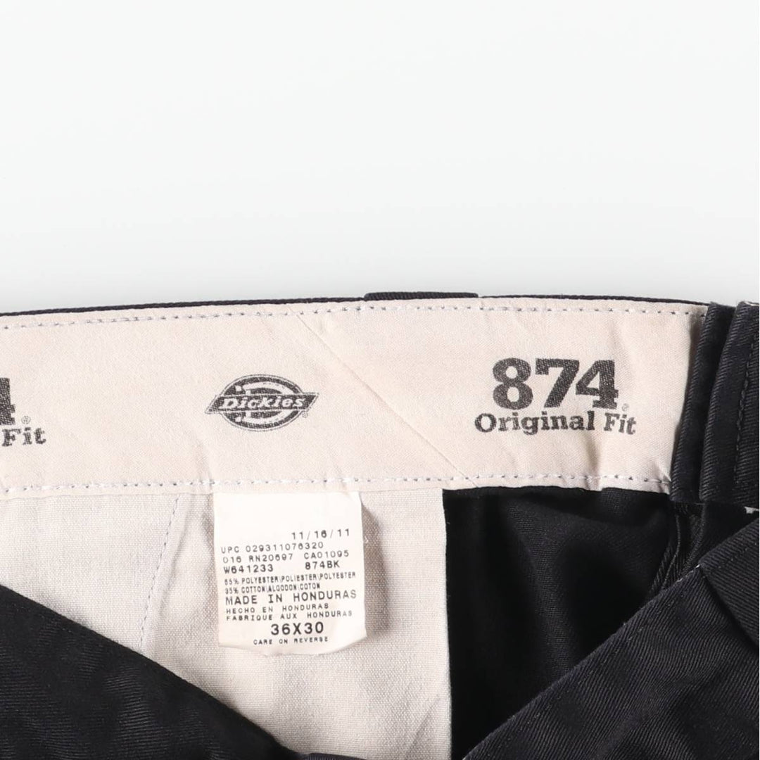 Dickies 874 Original Fit Work Pants for Men, W36 polyester black type Vintage Second Hand