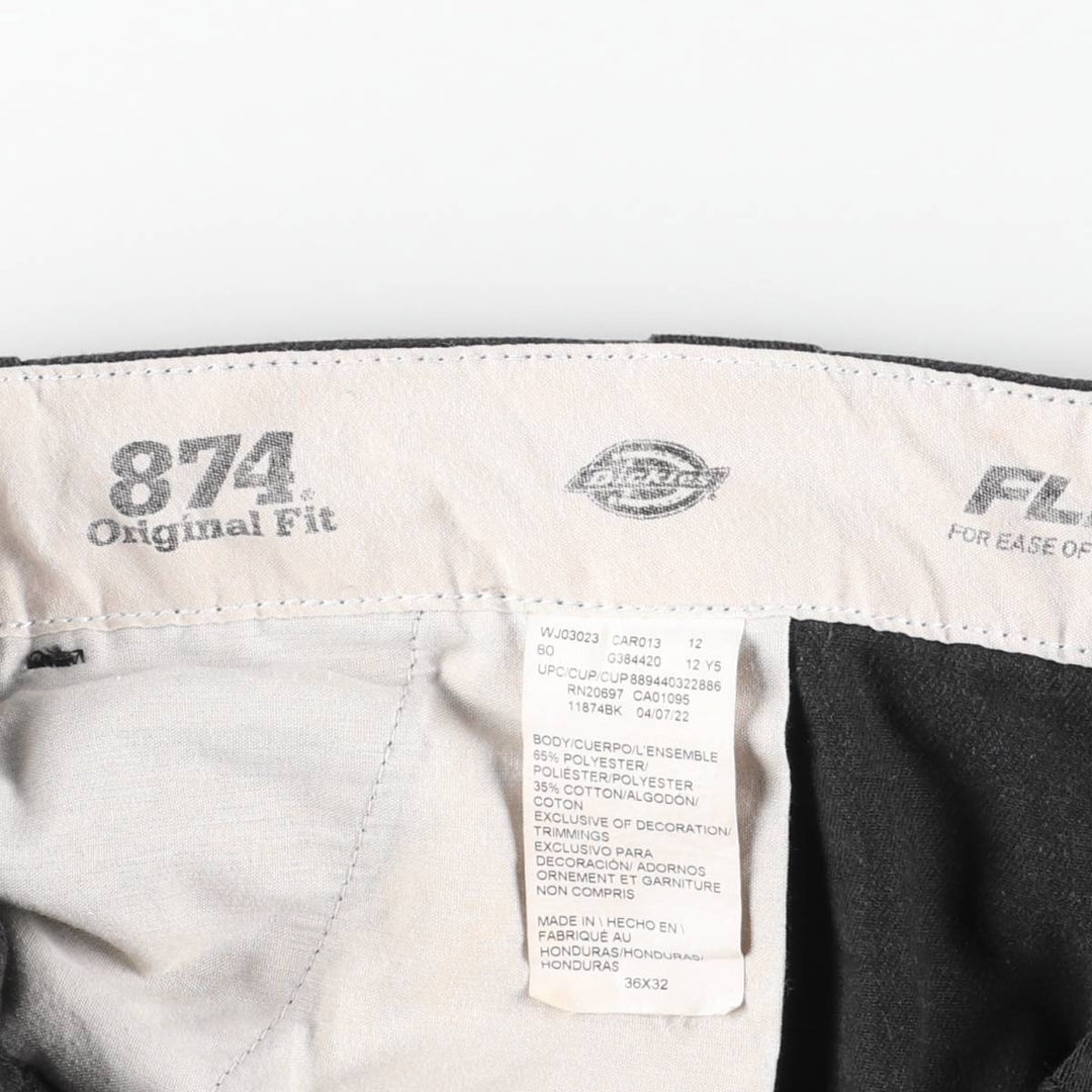 Dickies 874 Original Fit Work Pants for Men, W36 polyester black type Vintage Second Hand