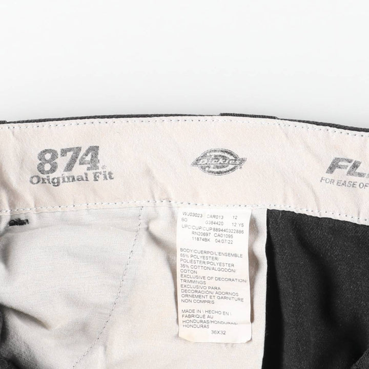 Dickies 874 Original Fit Work Pants for Men, W36 polyester black type Vintage Second Hand