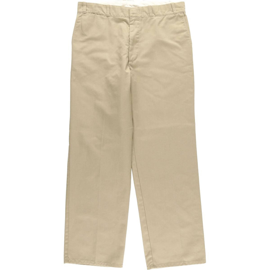 80s-90'S Sears ROEBUCKS Work Pants, Men's W34 (approx.), Vintage polyester Beige type Vintage Second Hand