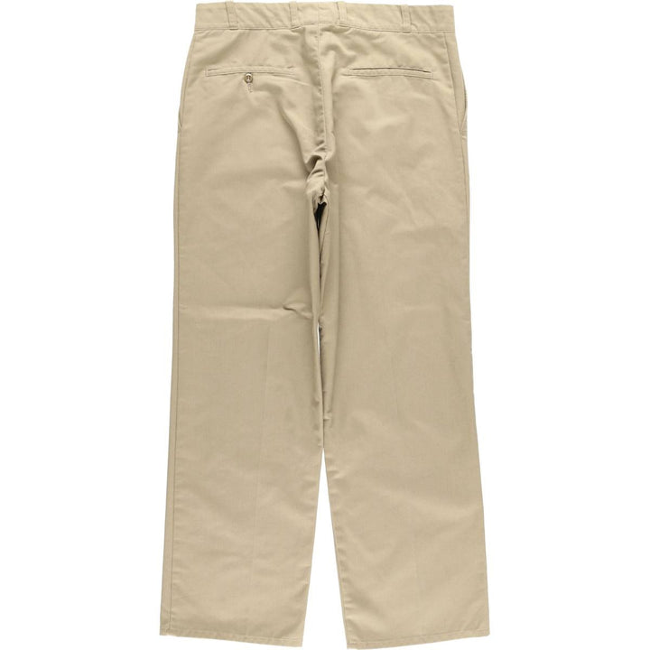80s-90'S Sears ROEBUCKS Work Pants, Men's W34 (approx.), Vintage polyester Beige type Vintage Second Hand
