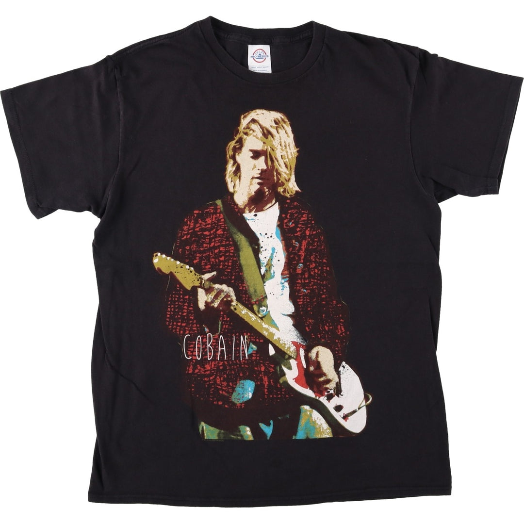 Delta Kurt Cobain Band T-Shirt (Men's Size M) cotton black type Vintage Second Hand