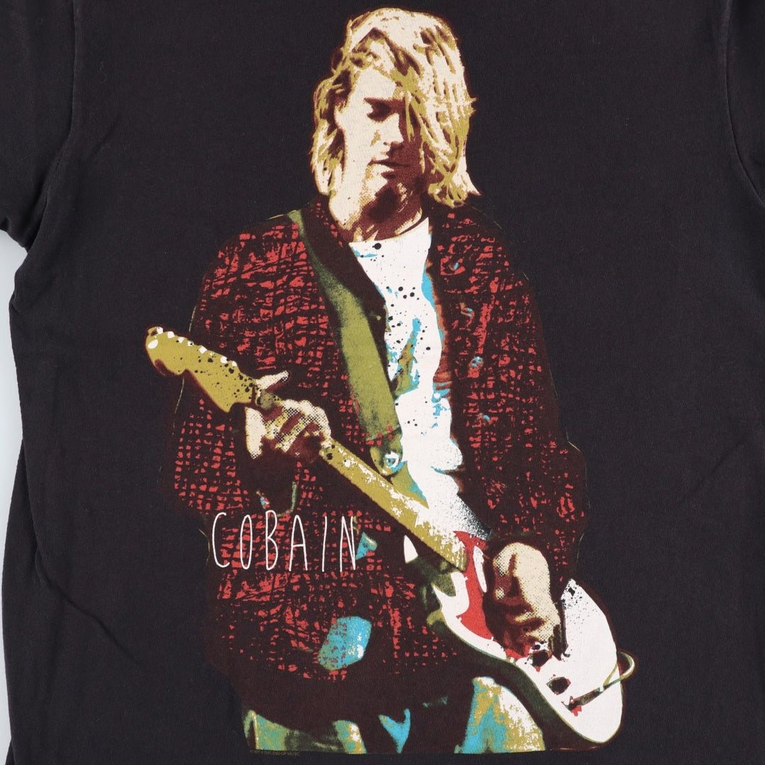 Delta Kurt Cobain Band T-Shirt (Men's Size M) cotton black type Vintage Second Hand