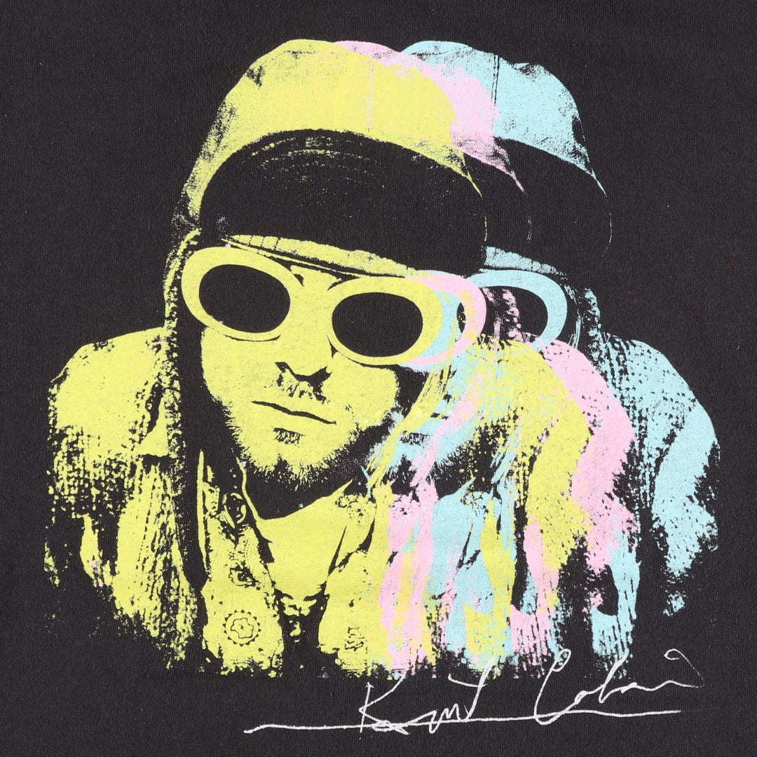KURT COBAIN Kurt Cobain band T-shirt, band T, men's M size cotton black type Vintage Second Hand