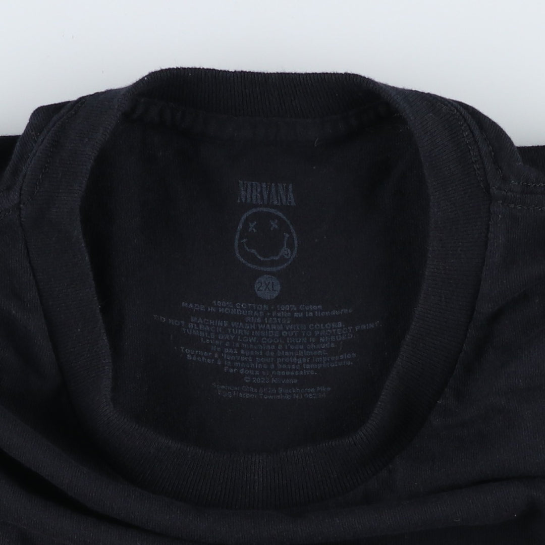 NIRVANA Nirvana Band T-shirt, Band T, Men's XXL cotton black type Vintage Second Hand