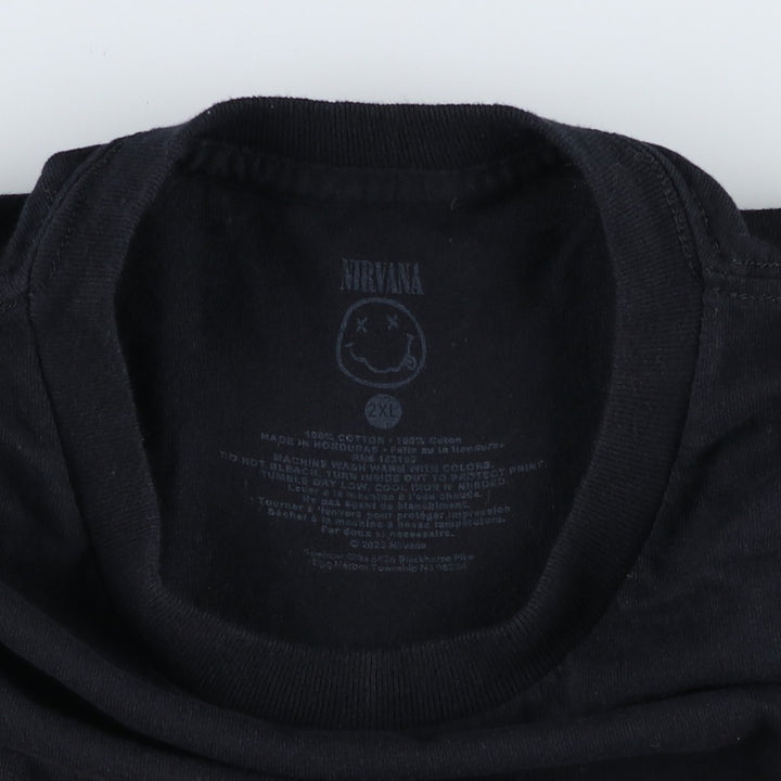 NIRVANA Nirvana Band T-shirt, Band T, Men's XXL cotton black type Vintage Second Hand