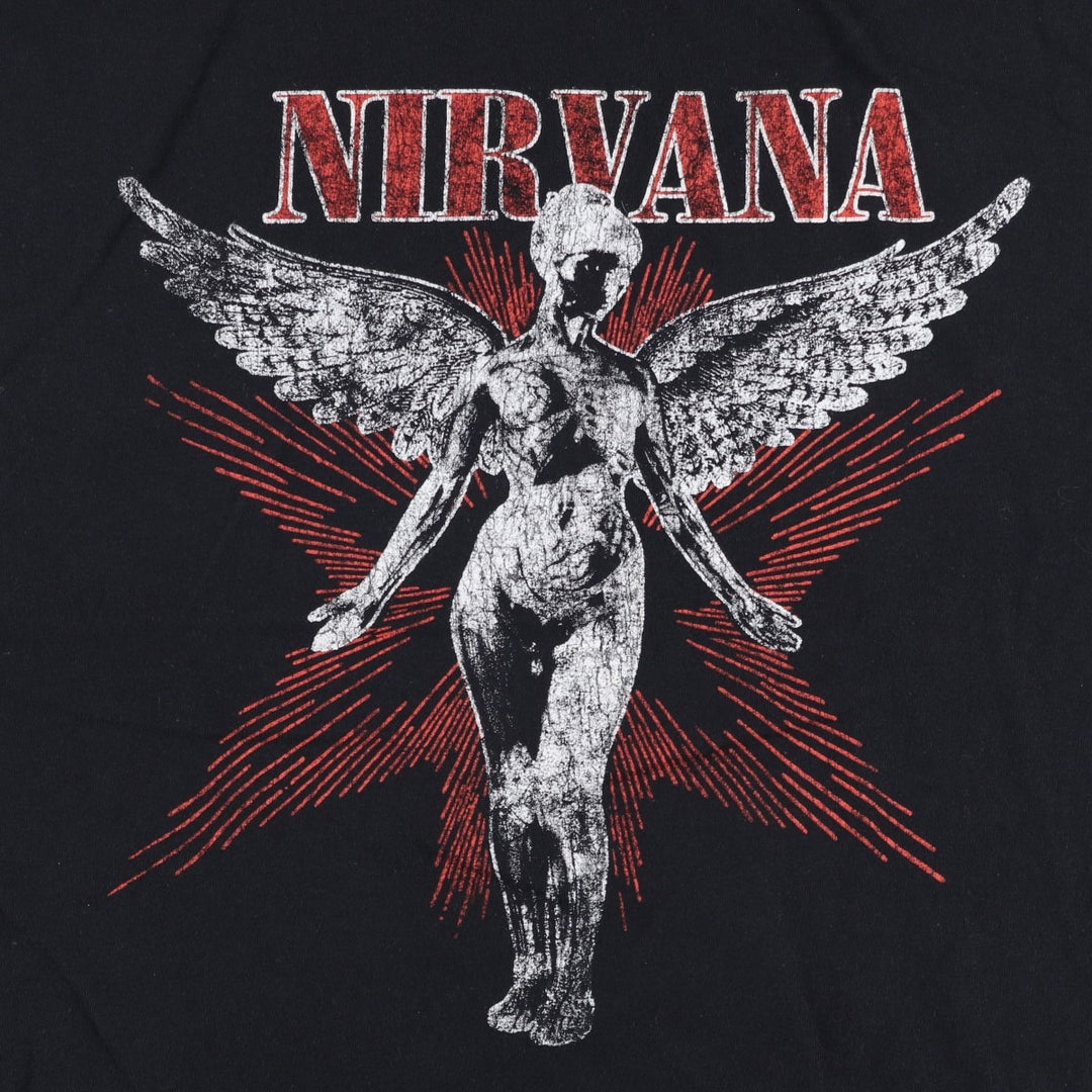 NIRVANA Nirvana Band T-shirt, Band T, Men's XXL cotton black type Vintage Second Hand
