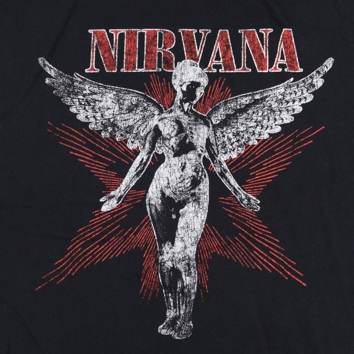 NIRVANA Nirvana Band T-shirt, Band T, Men's XXL cotton black type Vintage Second Hand