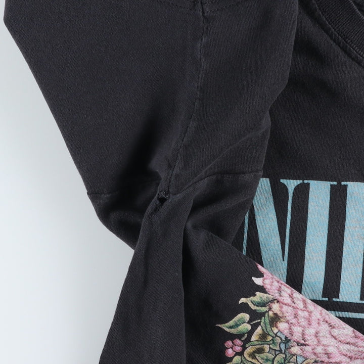 NIRVANA Nirvana Band T-shirt, Band T, Men's M size cotton black type Vintage Second Hand