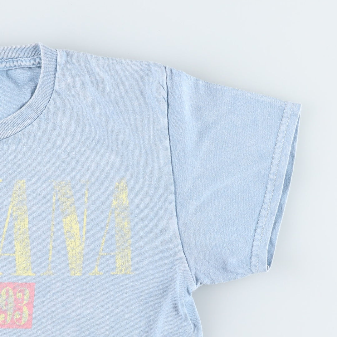 NIRVANA Nirvana Band T-shirt, Band T, Men's S size cotton Blue type light blue Vintage Second Hand