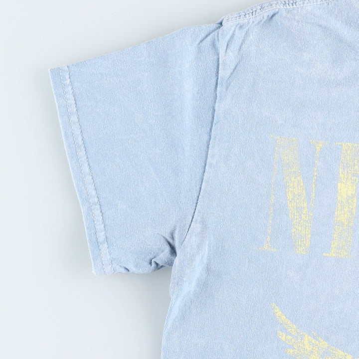 NIRVANA Nirvana Band T-shirt, Band T, Men's S size cotton Blue type light blue Vintage Second Hand