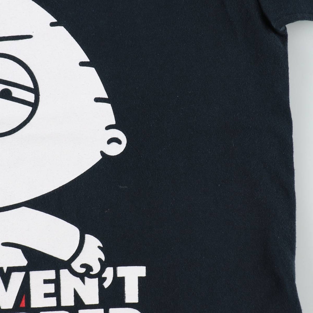 FAMILY GUY Anime Character Print T-Shirt, Men's Size XL (approx.) unclear navy blue type Vintage Second Hand