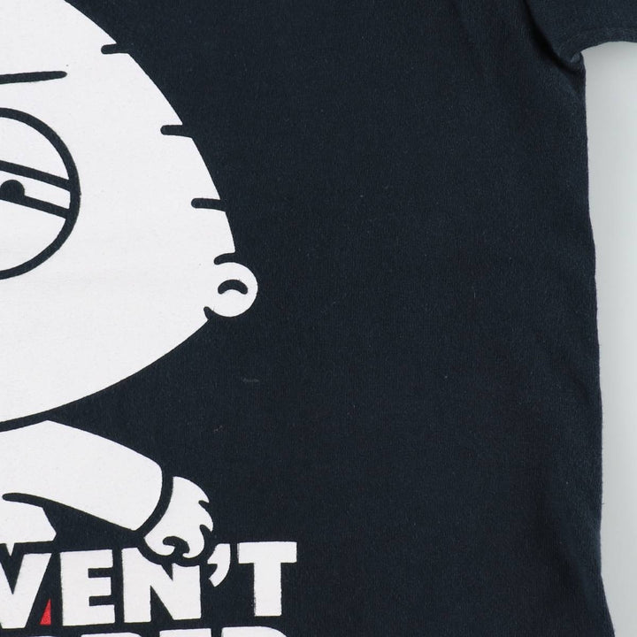 FAMILY GUY Anime Character Print T-Shirt, Men's Size XL (approx.) unclear navy blue type Vintage Second Hand