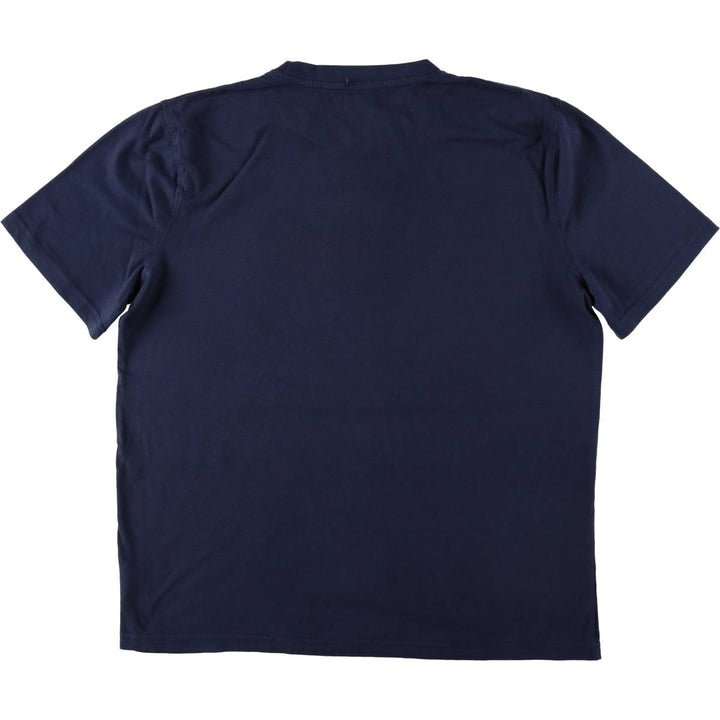 PEANUTS Charlie Brown Character Print T-Shirt (Men's Size M) cotton navy blue type Vintage Second Hand