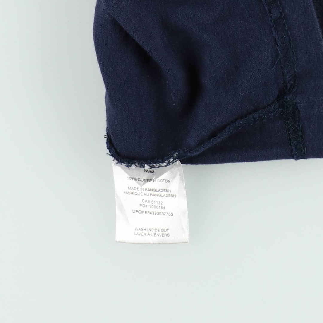 PEANUTS Charlie Brown Character Print T-Shirt (Men's Size M) cotton navy blue type Vintage Second Hand