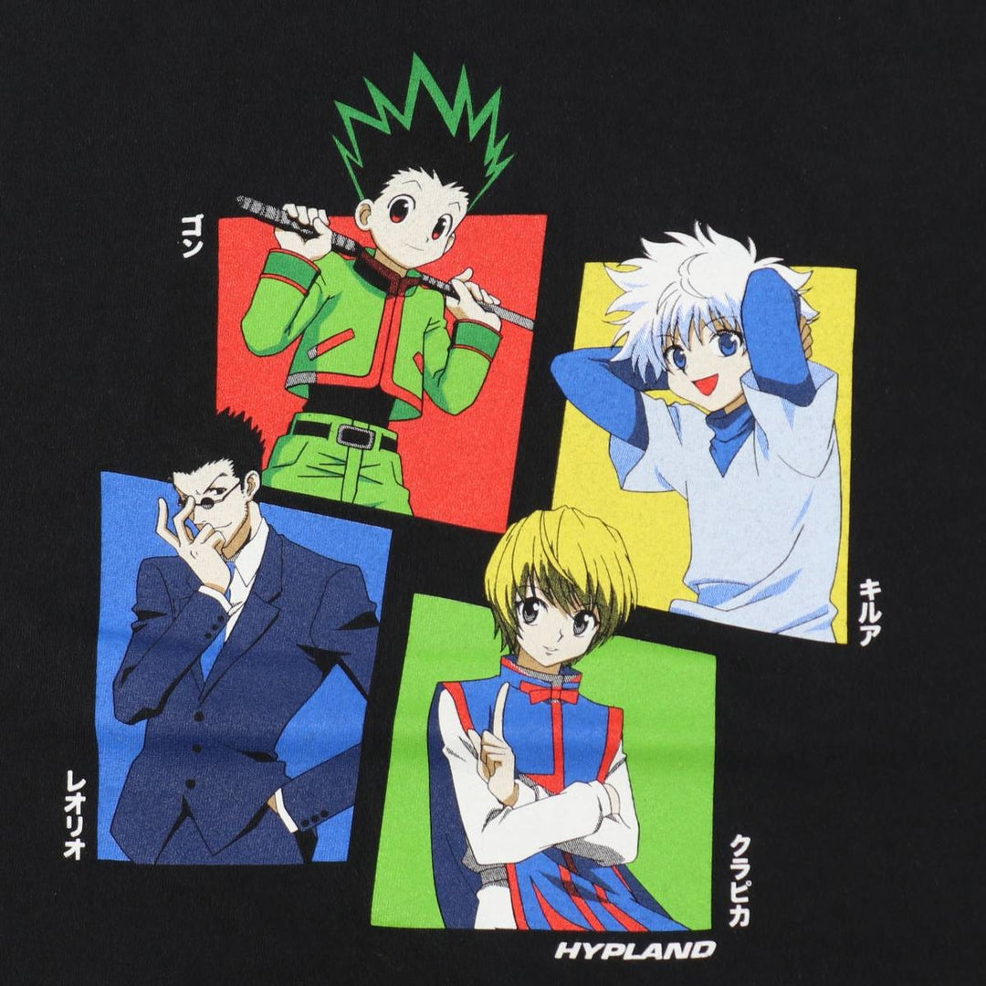 HUNTERxHUNTER Character Print T-Shirt (Men's Size L) unclear black type Vintage Second Hand