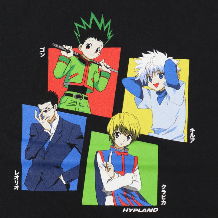 HUNTERxHUNTER Character Print T-Shirt (Men's Size L) unclear black type Vintage Second Hand