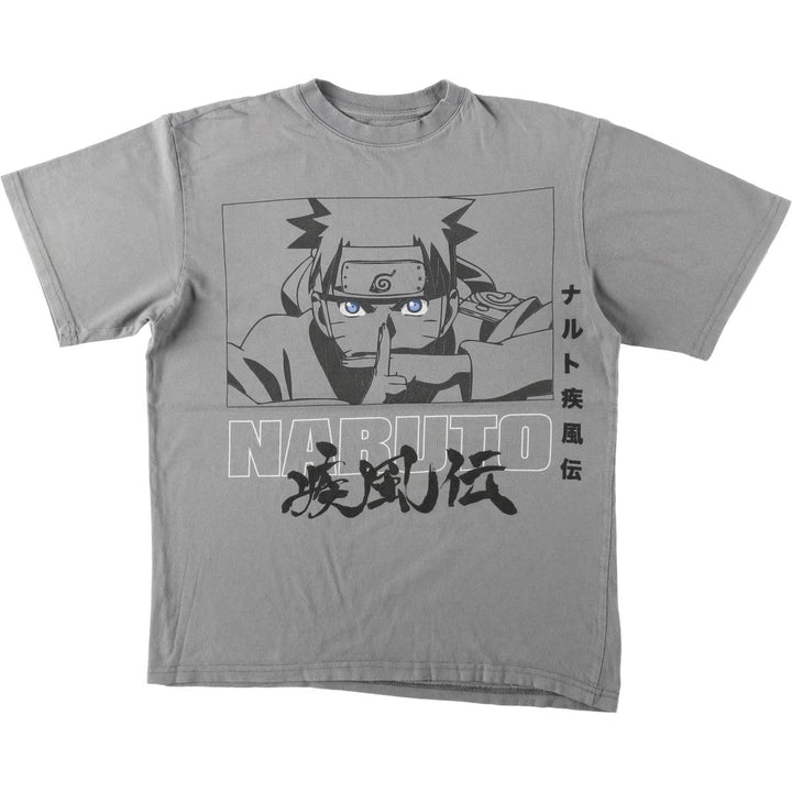 2000'S Naruto Shippuden Uzumaki Naruto Anime Character Print T-Shirt, Men's Size XS (approx.) unclear gray type Vintage Second Hand