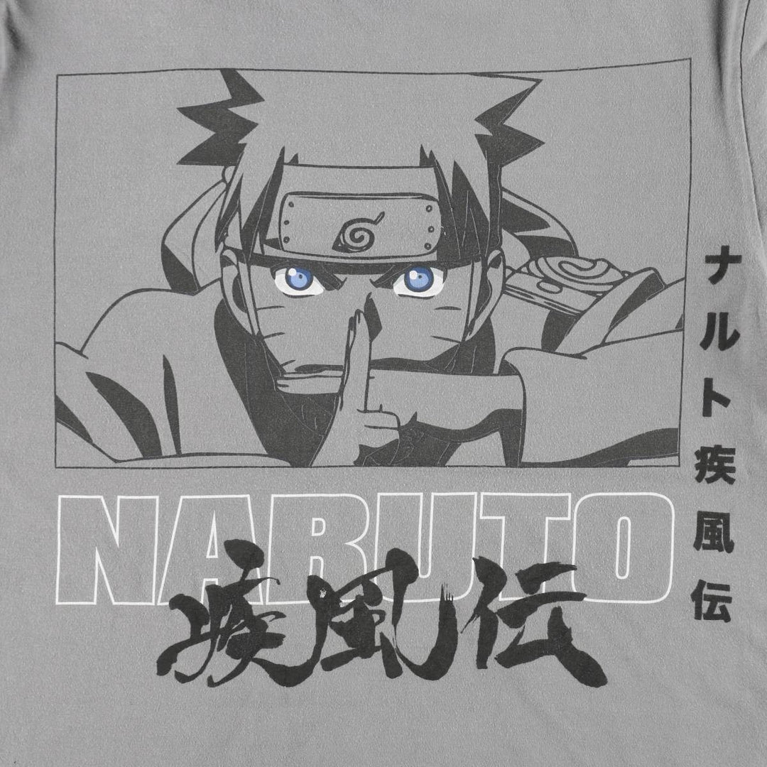 2000'S Naruto Shippuden Uzumaki Naruto Anime Character Print T-Shirt, Men's Size XS (approx.) unclear gray type Vintage Second Hand