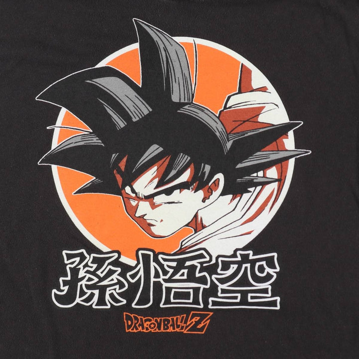 Dragon Ball Z Son Goku Anime Character Print T-Shirt, Men's XL cotton black type Vintage Second Hand