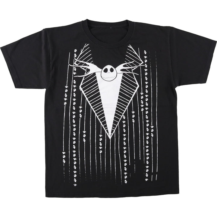 THE NIGHTMARE BEFORE CHRISTMAS Character Print T-Shirt (Men's XL equivalent) unclear black type Vintage Second Hand