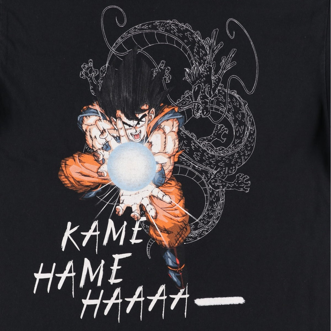 Dragon Ball Z Son Goku Anime Character Print T-Shirt, Men's Medium cotton black type Vintage Second Hand