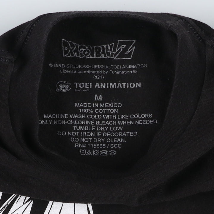 DRAGONBALL Z Dragon Ball Z Anime Character Print T-shirt Men's M size cotton black type Vintage Second Hand