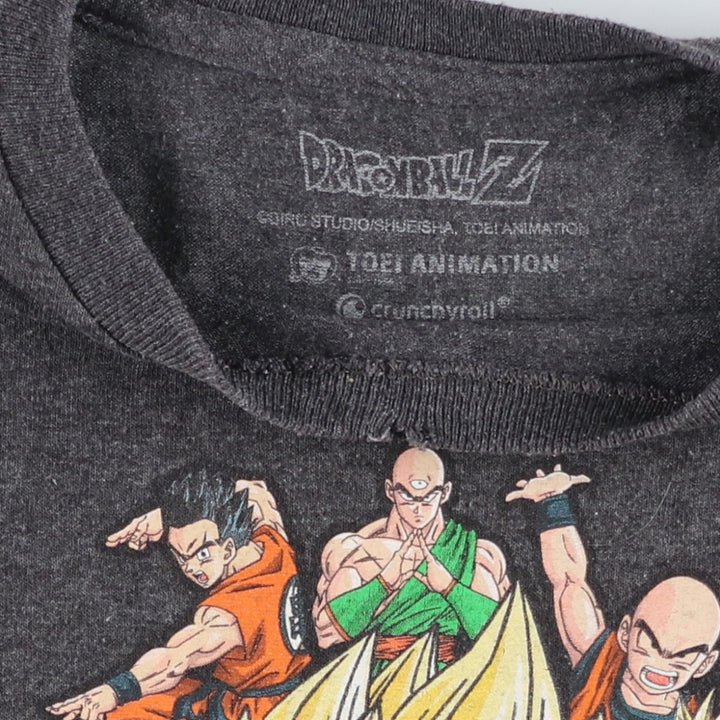 DRAGONBALL Z Dragon Ball Z Anime Character Print T-Shirt Men's XL cotton Charcoal Vintage Second Hand