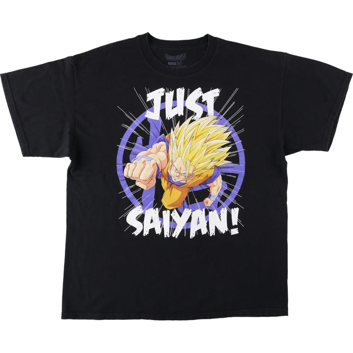 Dragon Ball Z Son Goku Anime Character Print T-Shirt, Men's XL cotton black type Vintage Second Hand