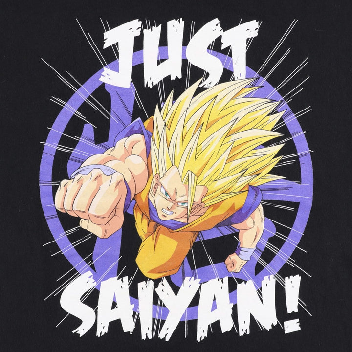 Dragon Ball Z Son Goku Anime Character Print T-Shirt, Men's XL cotton black type Vintage Second Hand