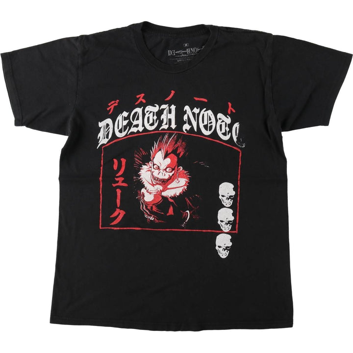 Death Note Ryuk Anime Character Print T-Shirt Men's M Size cotton black type Vintage Second Hand