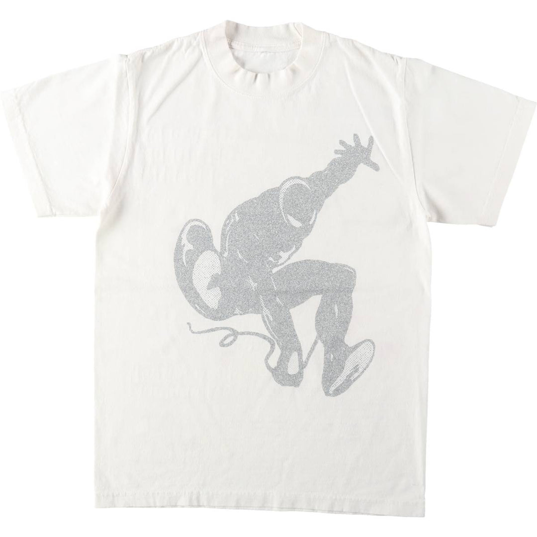 SPIDER MAN character print T-shirt, men's size XL (approx.) unclear white type Vintage Second Hand
