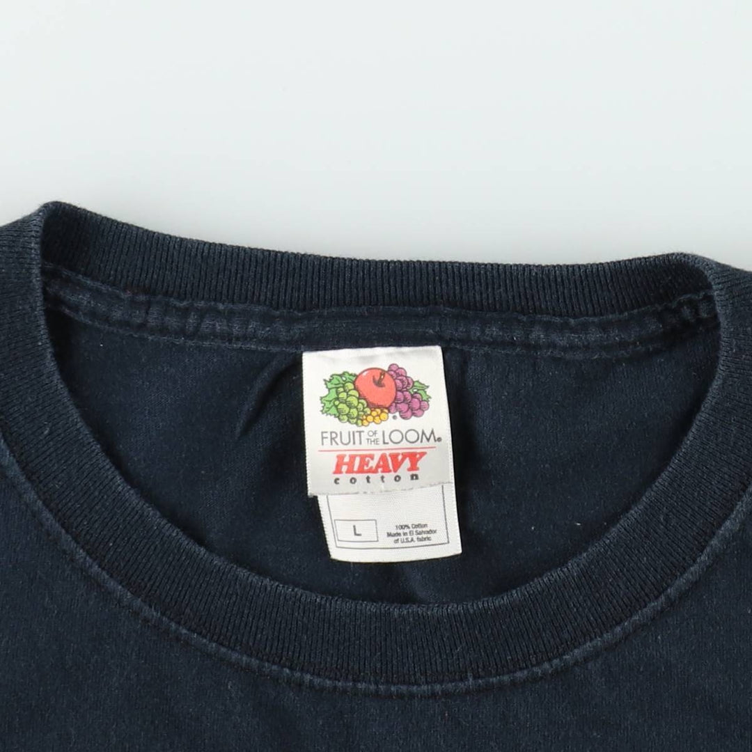 Fruit of the Loom Heavy Cotton Family Guy Character Print T-Shirt (Men's Size L) cotton black type Vintage Second Hand